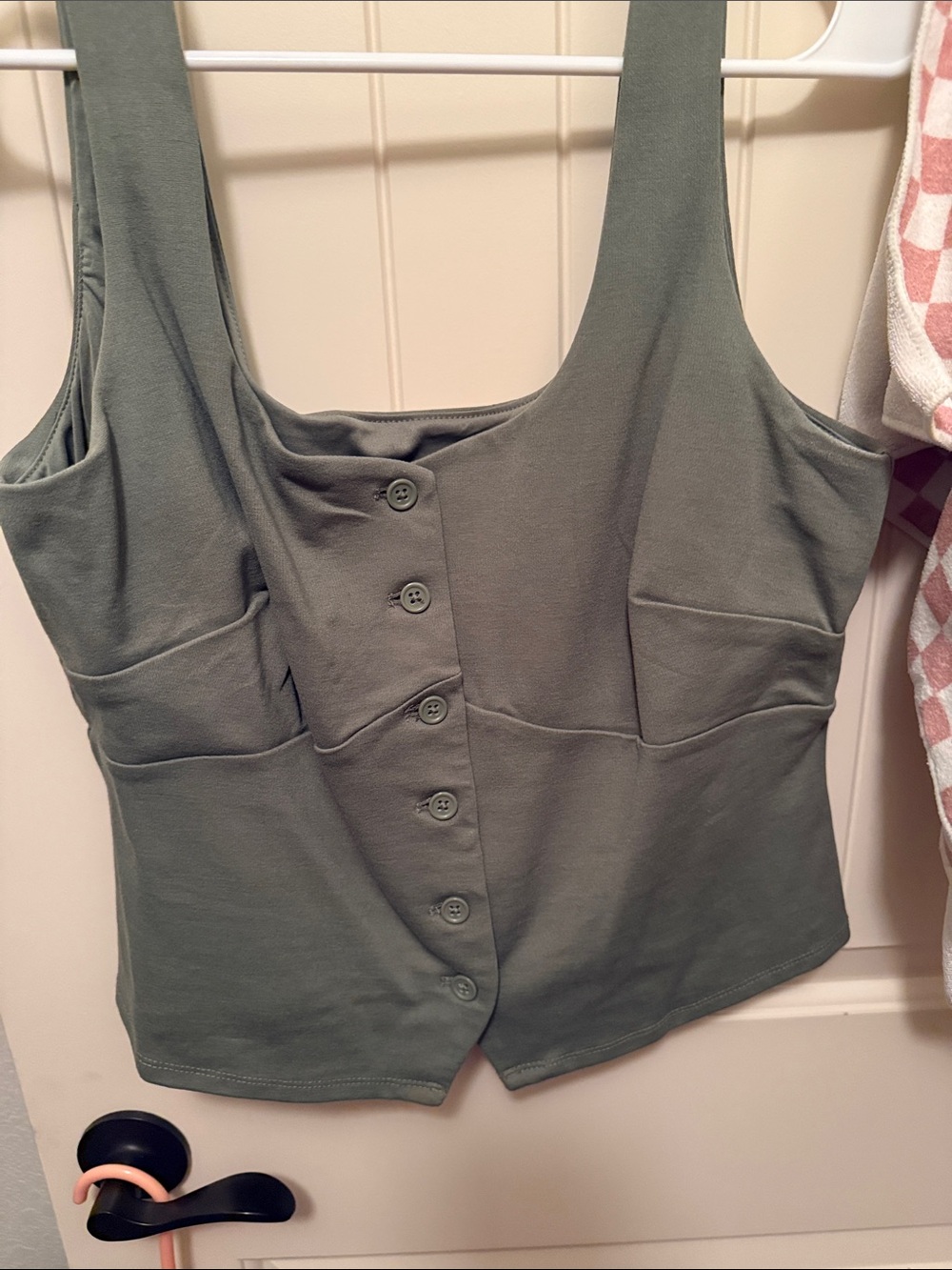a new day Olive Button-Front Camisole Tank